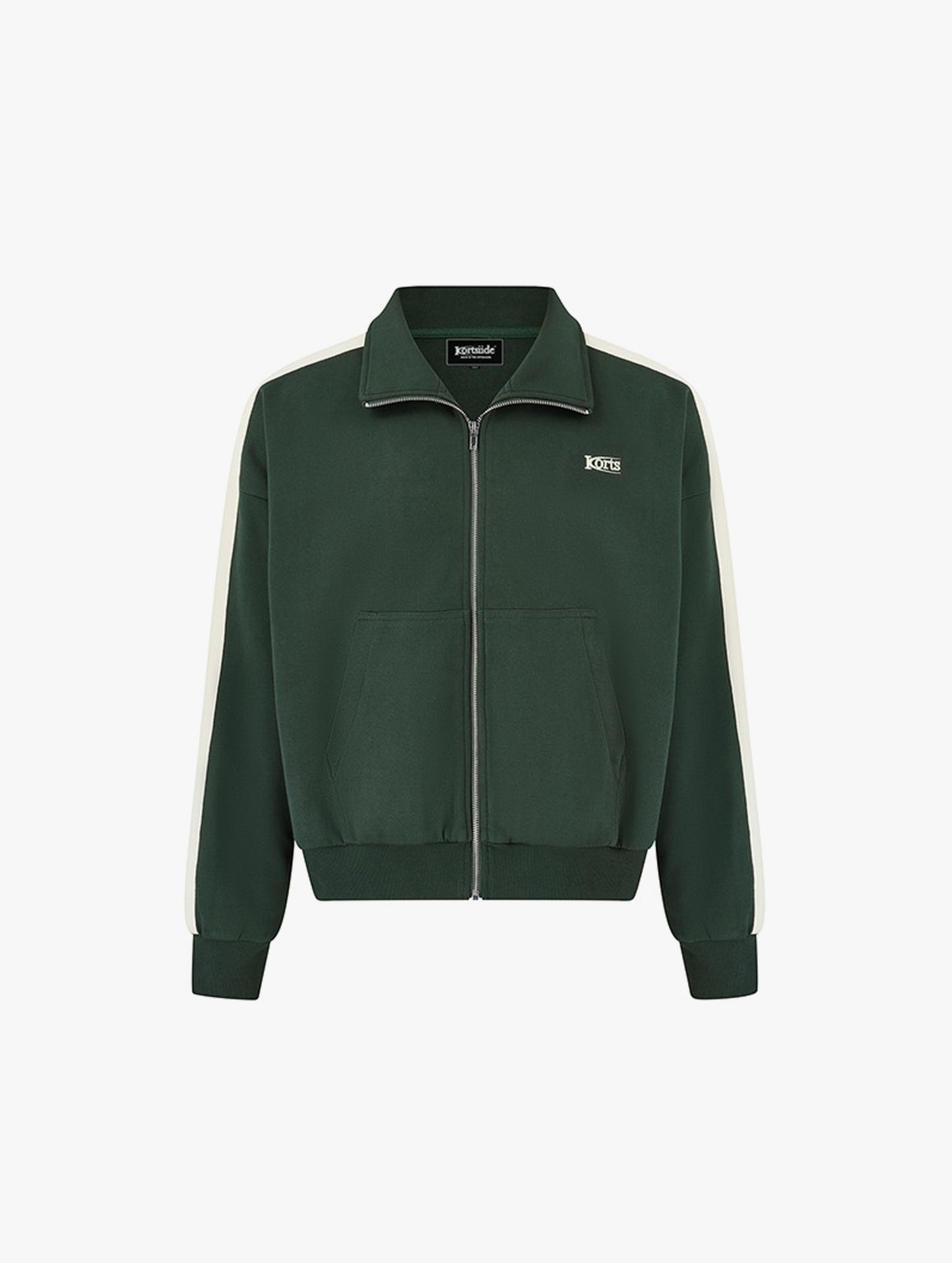 CREW JACKET | FOREST GREEN & ECRU