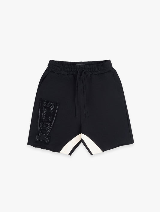 KORTS PATCHWORK SHORTS | BLACK