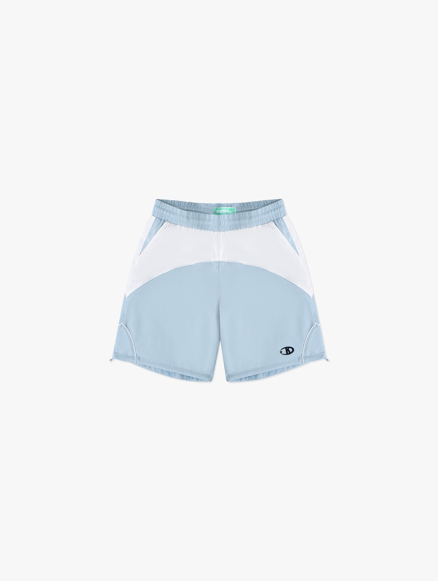 KORTSIIDE WB-1 WARM UP SHORTS | PALE BLUE & WHITE – kortsiide